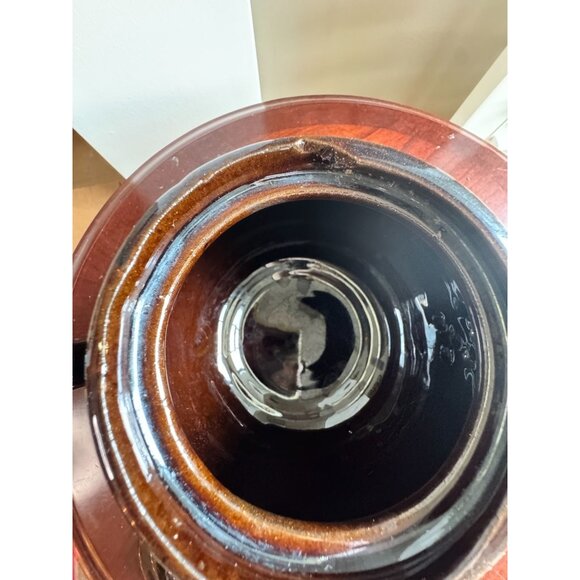 Vintage Alcock Lindley & Bloore Made In England Brown Ceramic Teapot 6" Tall - Picture 5 of 5